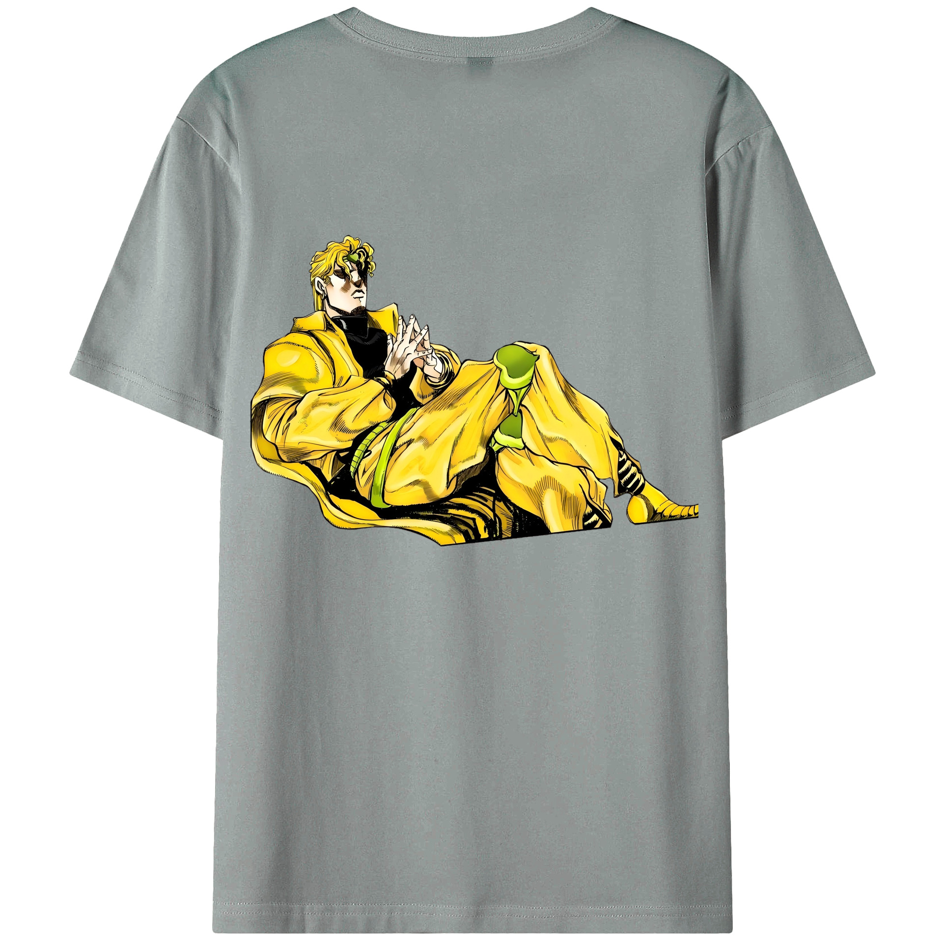 （画像用） ジョジョの奇妙な冒険 ディオ?ブランドー JoJo's Bizarre Adventure Dio Brando 綿100％ メンズ半袖Tシャツ（バックプリント） 通気性